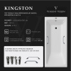 Ванна чугунная Vinsent Veron Kingston VKN1808050H/VH0012CH 180х80 пристенная прямоугольная с ножками с ручками
