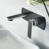 Смеситель для раковины Haiba HB548-7 HB80548-7 встраиваемый в стену черный/хром