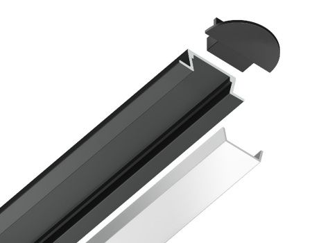 Алюминиевый встраиваемый профиль Ambrella Light Alum Profile (Алум Профиле) GP1001BK