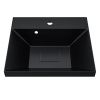 Раковина из искусственного камня Uperwood Classic New RClassicNew50bg 50х50 полувстраиваемая цвет черный