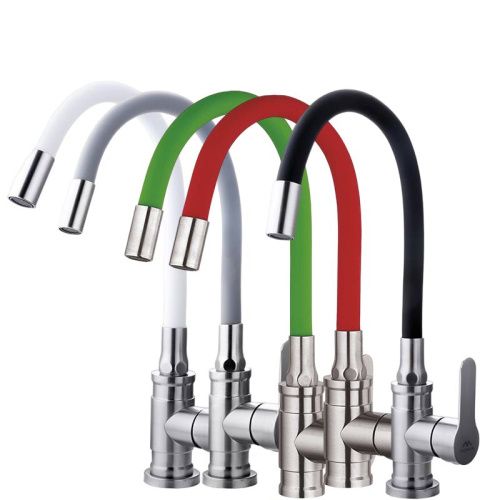 Смеситель для кухни Fashun A54401-12 на мойку серый/сатин - фото 4