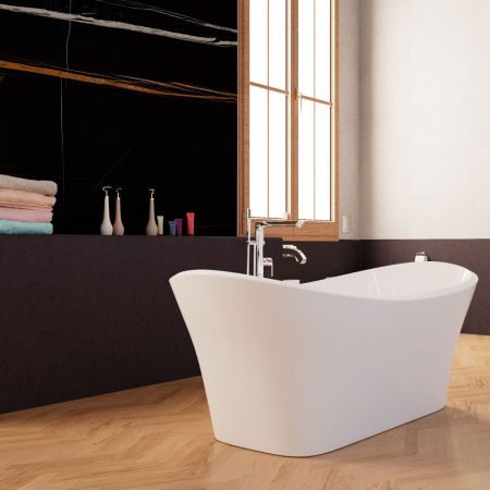 Ванна акриловая Frank 12515 170х75 отдельностоящая овальная с ножками