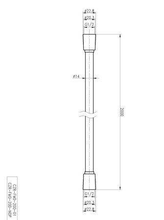 Душевой шланг Cezares CZR CZR-FMD-200-01 хром