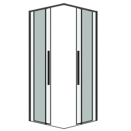 Душевая дверь Grossman Galaxy 1/2.K33.01.90.42.00 90х195 стекло прозрачное профиль графит
