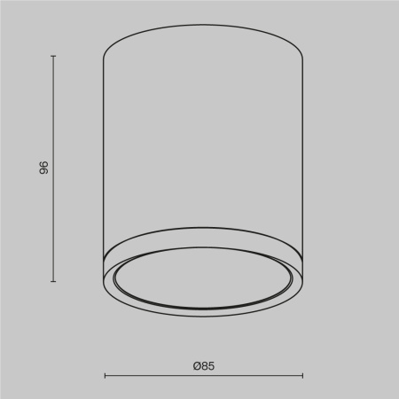 Светильник потолочный Maytoni Technical Hoop (Обруч) C086CM-GX53-MRD-BG