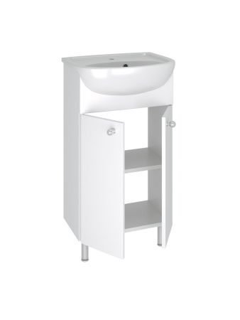 Тумба под раковину Runo Уют 00000000064 40х30 напольная цвет белый