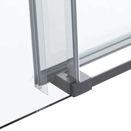 Душевой уголок Vincea Como Soft VSR-1CS1011CLGM 110х100 стекло прозрачное профиль вороненая сталь без поддона