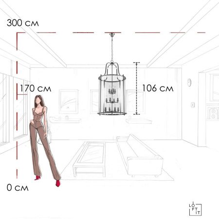 Светильник подвесной Loft It Lighthouse 10456/12 CR