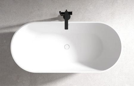 Ванна акриловая Abber AB9241 170х80 отдельностоящая овальная с каркасом