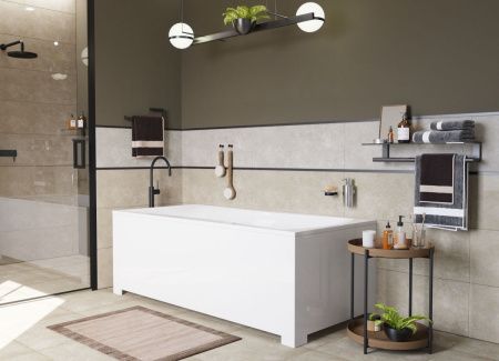 Ванна из литьевго мрамора Эстет Бета ФР-00001321 170х80 пристенная прямоугольная