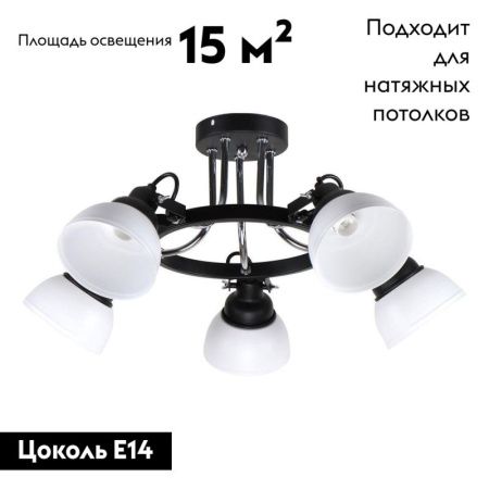 Люстра потолочная IMEX MD.5157 MD.51575-5-S BK