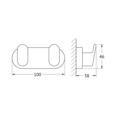 Крючок Artwelle SCHWARZ 7725