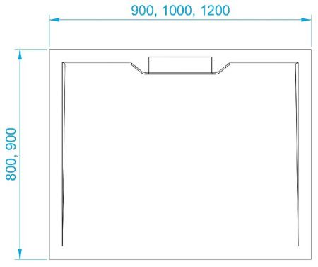 Душевой поддон из искусственного камня RGW STE 52342912-15 120х90 белый без ножек