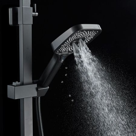 Душевая стойка Shevanik S7036H настенная цвет черный