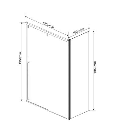 Душевой уголок Vincea Lugano VSR-1L1013CL-1 130х100 стекло прозрачное профиль хром без поддона