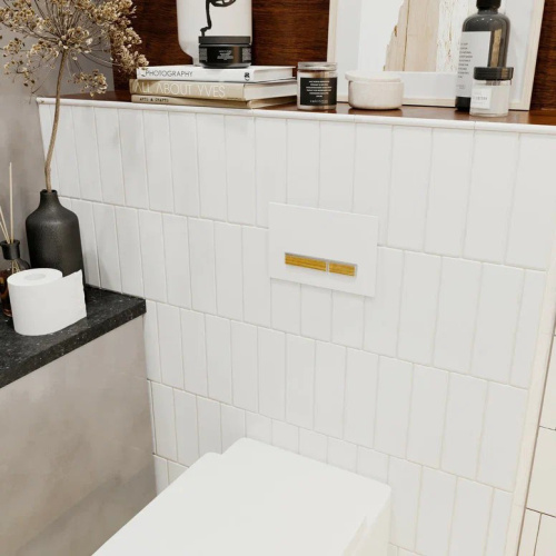 Клавиша смыва механическая Lavinia Boho RelFix 38050603 цвет белый/светлое дерево - фото 4