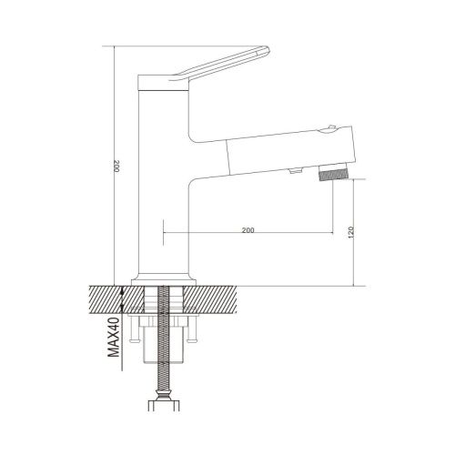 Смеситель Raffine F281 на раковину хром - фото 3