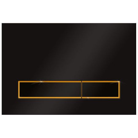 Клавиша смыва механическая KK POL Vitrum Grande V4 Orbis SPP/020/0/K цвет черный/золото