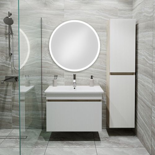 Тумба под раковину Runo Модена 00-00001427 70х50 подвесная цвет коричневый - фото 3