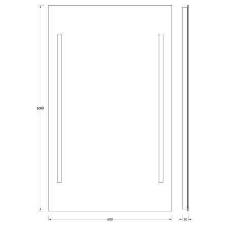 Зеркало Evoform Lumline BY 2023 60х100 подвесное