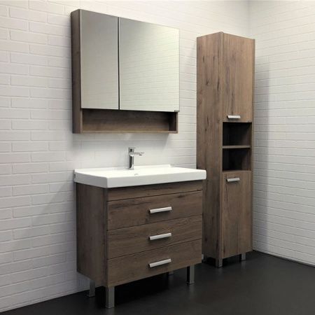 Тумба с раковиной Comforty Никосия 00-00007621CF 80х50 напольная цвет коричневый