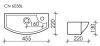 Раковина из сантехнического фарфора Ceramica Nova ELEMENT CN6038L 50х20 подвесная цвет белый 1 отверстие под смеситель