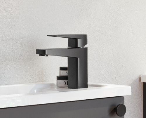 Смеситель Vitra Root Square A4273136EXP на раковину черный матовый без термостата - фото 2
