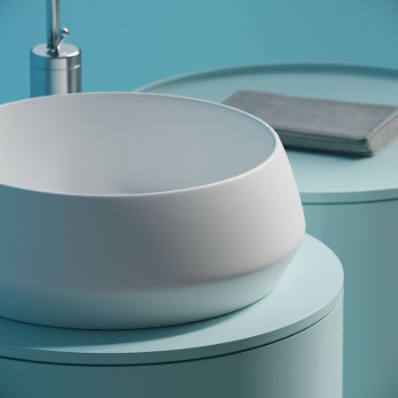 Раковина из сантехнического фарфора Ceramica Nova MAYA CN12004MW 40х40 накладная цвет белый без отверстий под смеситель