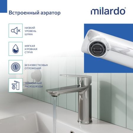 Смеситель Milardo Poli POLSB00M01 на раковину хром