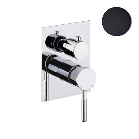 Смеситель для ванны и душа Webert Rimini RI880601560 настенный черный