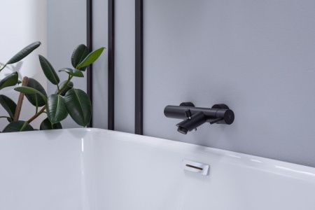 Смеситель для ванны с душем Paffoni Light LIG022NO настенный черный