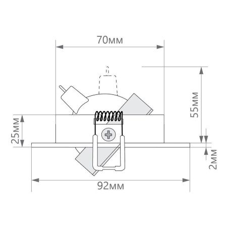 Светильник встраиваемый Feron DL2811 32644