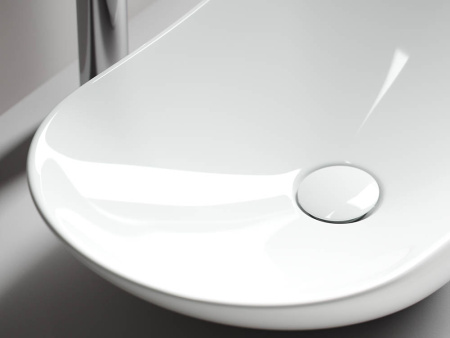 Раковина из сантехнического фарфора Ceramica Nova ELEMENT CN6015 62х36 накладная цвет белый без отверстий под смеситель