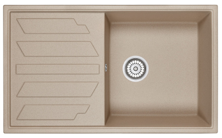 Кухонная мойка Granula 8601, ПЕСОК 86х50 цвет бежевый поверхность матовая