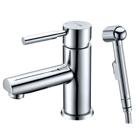 Комплект: смеситель с гигиеническим душем Wasserkraft Main 4100 4108 на раковину хром