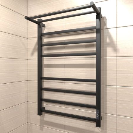 Полотенцесушитель электрический Маргроид Вид 81-10 профильный 8110-8050-1083-9005R 55х80 черный