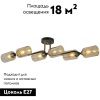 Люстра потолочная Illumico IL8148-6COU-79 BK BR Bice