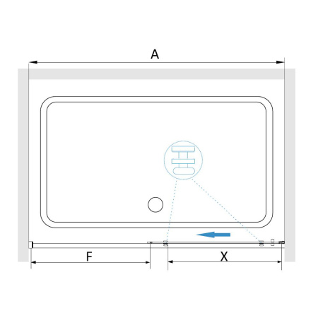 Душевая дверь RGW Stilvoll 32321210-16 100х195 стекло прозрачное профиль золото глянцевое