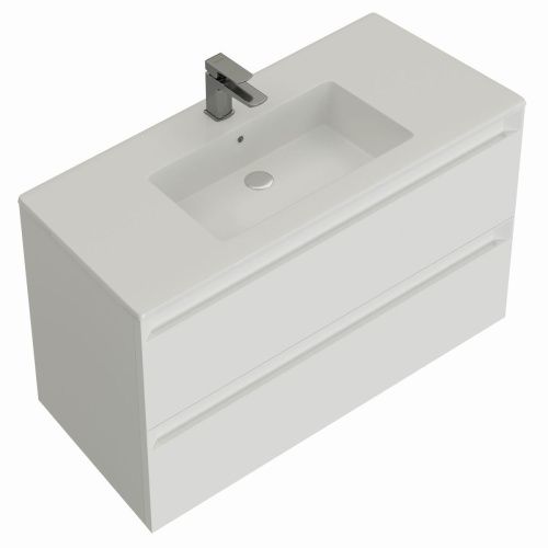 Тумба под раковину Allen Brau Eclipse 2.0 1.E1003.WM 2.0 100х50 подвесная цвет белый - фото 4