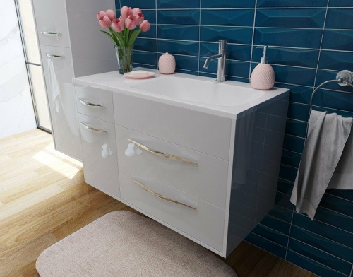 Тумба с раковиной Эстет Barcelona ФР-00003596 90х45х61 подвесная цвет белый - фото 3