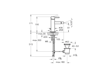 Смеситель Vitra Origin A4255926 на биде медь