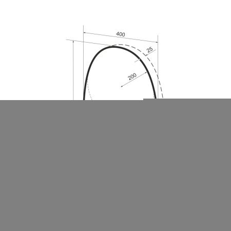 Зеркало с подсветкой Wellsee 7 Rays' Spectrum 172201500 40х80 подвесное