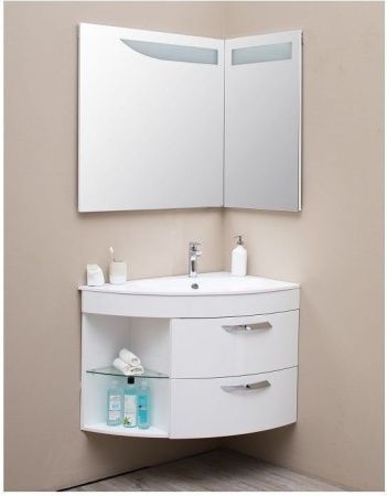 Зеркало с подсветкой De Aqua Трио Люкс 184504 90х90 подвесное