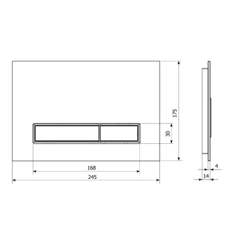 Клавиша смыва механическая Lavinia Boho RelFix 3805003B цвет черный глянцевый/хром