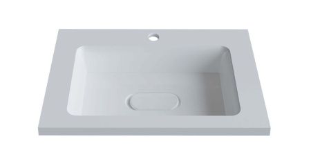 Раковина из искусственного камня Uperwood Modul 2911020339 60х50 полувстраиваемая цвет белый