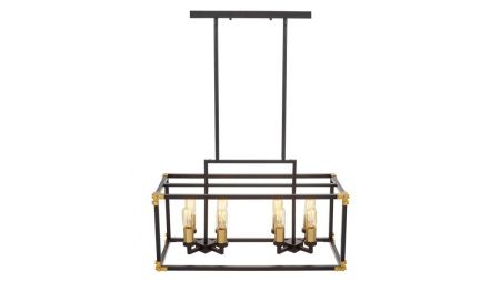 Люстра подвесная Lumina Deco Waldorf (Валдорф) LDP 1140-8 BK+MD