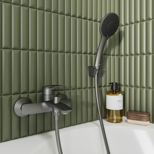 Смеситель для ванны Milardo Rora RORGM00M02 настенный графит - фото 2