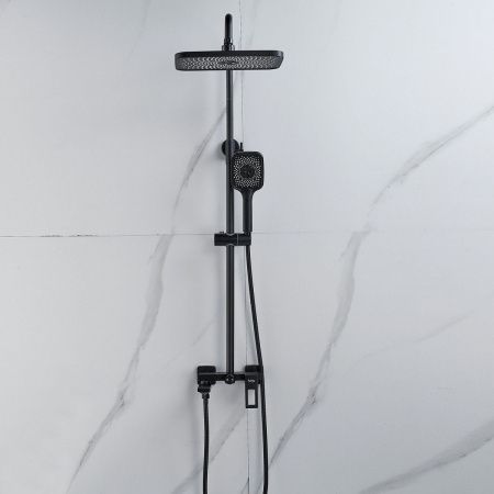 Душевая стойка Raffine F3696H настенная цвет черный