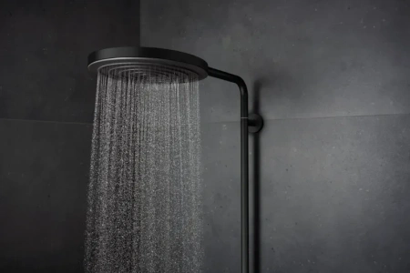 Душевая стойка Hansgrohe Pulsify S Puro 260 24236670 настенная цвет черный с термостатом