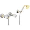 Смеситель для ванны и душа Webert Karenina KA760101017 настенный хром/золото